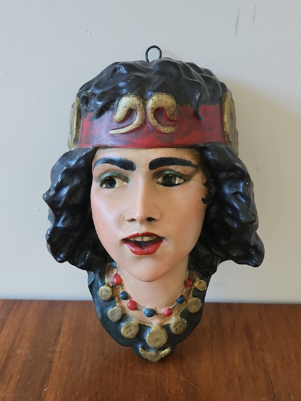Vintage Wall Mask Moorish, Egyptian, Gypsy Lady